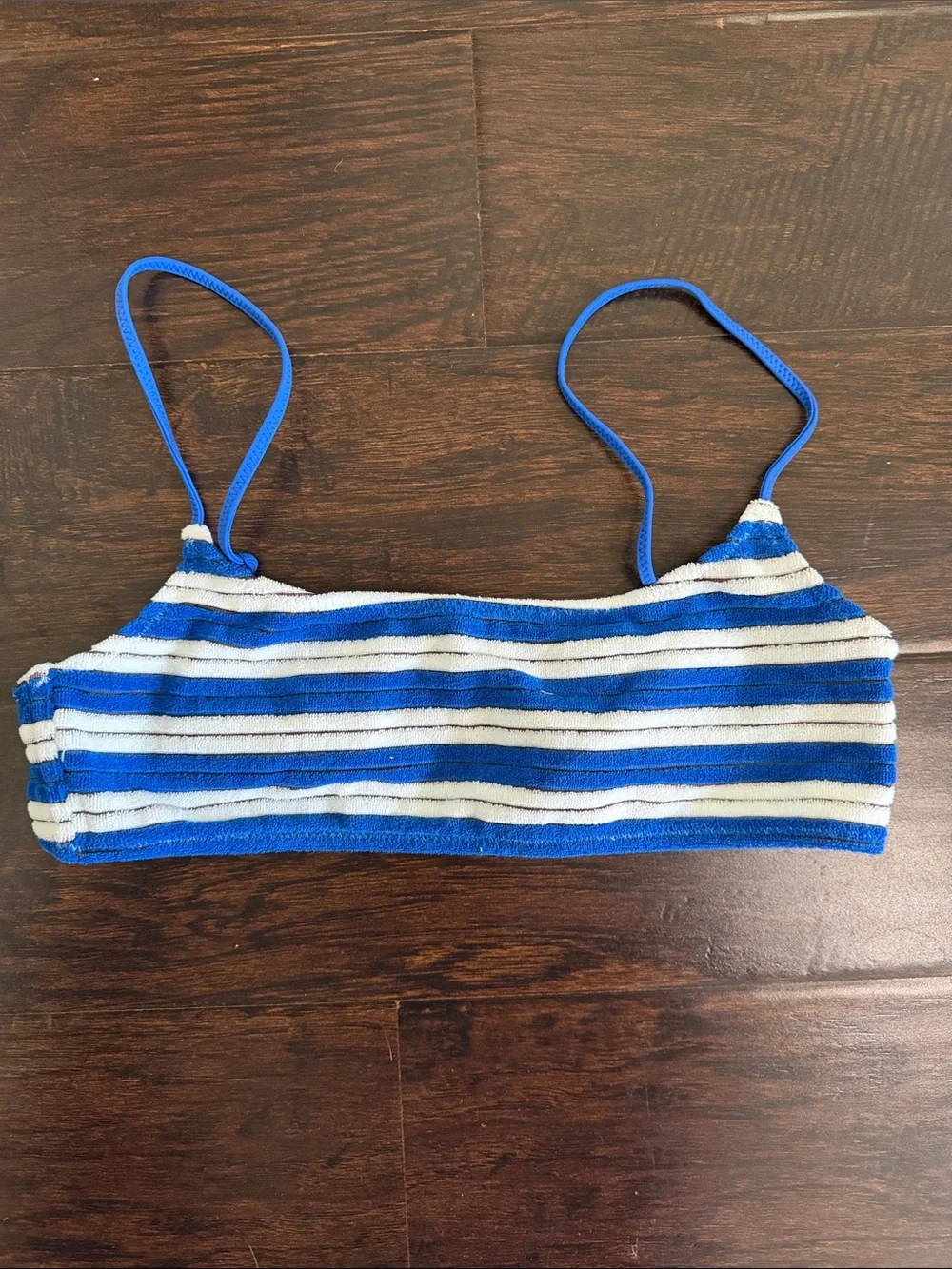 triangl swimwear Blue & White Striped Bikini Set NWT